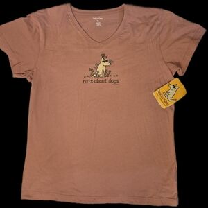 NWT Teddy the Dog Women's T Shirt "Nuts About Dogs", Size XL